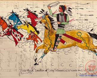 Antique Ledger Art by DANIEL LONG SOLDIER