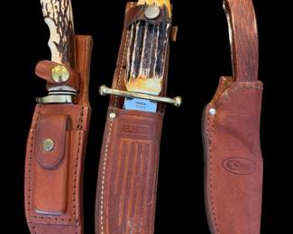 CASE Knives and Schrade Knife with Sheaths