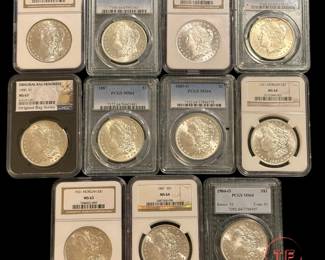 Graded Silver MORGAN Dollars