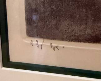 Antique Colored Etching "Mayhem in the Courtroom" by GASTON HOFFMAN