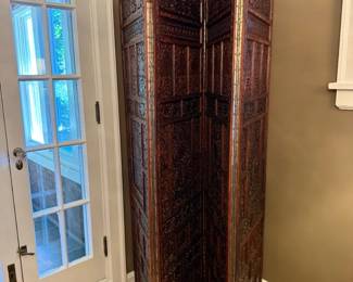 Hand Carved Teak Room Divider