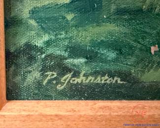 Original Oil on Canvas by P. JOHNSTON