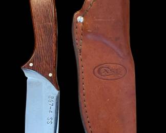 CASE XX 267-4 SS Rosewood Drop Point Hunter Knife with Sheath