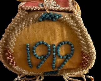 Antique Iroquois Beaded "Purse" with Beadwork