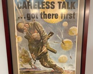 WWII US Propaganda Framed Poster