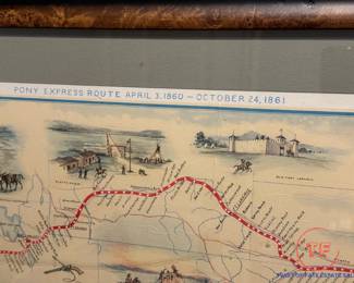 1860's Pony Express Route Map