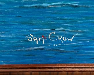 Military Themed Oil on Canvas by SAM CROW
