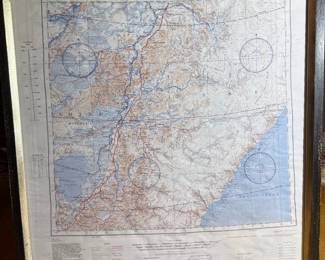 1940's WWII Cloth Map