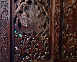 Hand Carved Teak Room Divider