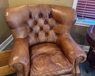 Leather Tufted Armchair