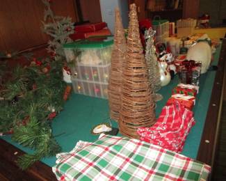 Pool table (for sale) using the top for all the Christmas