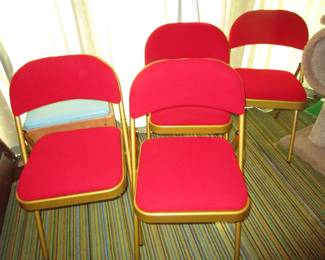 Velvet folding chairs