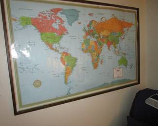 Large wall vintage map