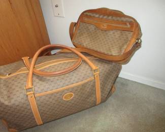 Vintage Gucci duffle bag with matching handbag