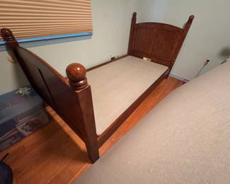Twin bed . There are 2 total. Rarely used. Mattresses have always been covered.