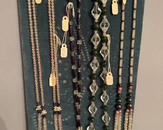Brand new onyx and other precious and semi precious necklaces. Stunning!