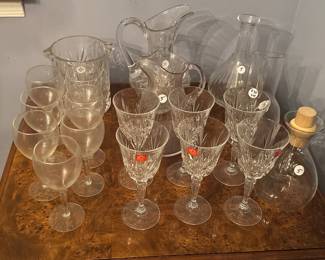 RCR Crystal, Atlantis Crystal, Bohemia glass, German glass- most never used. Vintage