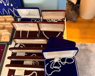 Brand new fine jewelry assortment of freshwater and cultured pearl necklaces and bracelets