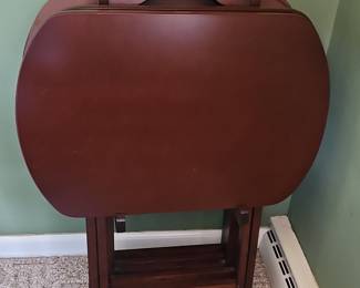 Wooden TV Tray Set