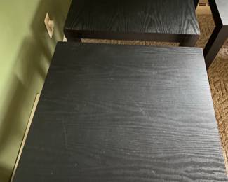 Black Parsons End Table