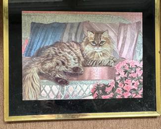 Tabby Cat Art Print by Lesley Anne Ivory