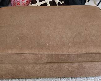 Brown Upholstered Storage Ottoman