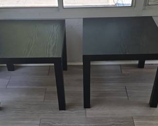 Black IKEA LACK Side Tables Pair
