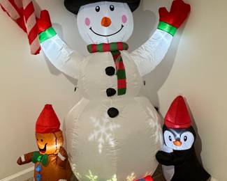Snowman, Gingerbread Man, Penguin Inflatable