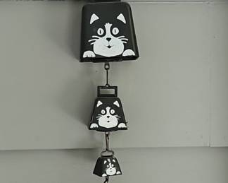 Tuxedo Cat and Mouse Wind Chime