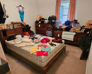 Double Bed, Chest, Dresser with Mirror