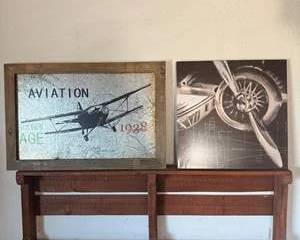 Set of 2 Aviation-Themed Wall Art Prints