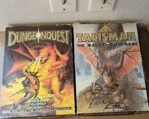 Talisman 4th Edition & Dungeon Quest Fantasy Board Games