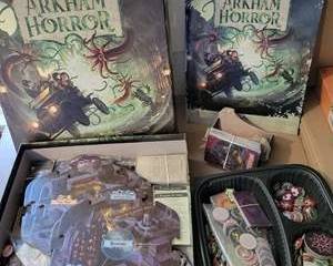 Arkham Horror & Dungeonquest Board Game Bundle with Complete Components