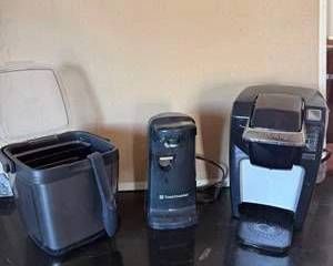 Keurig Single-Serve Coffee Maker with Toastmaster Electric Can Opener and Ice Bucket