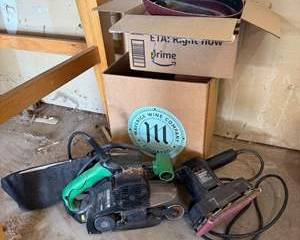 Hitachi Belt Sander & Black & Decker Sanders with Sanding Belts