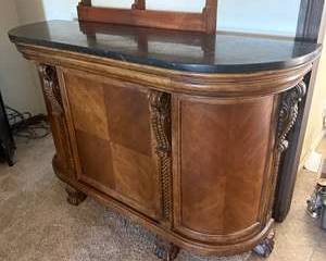 Custom Made Marble Top Bar