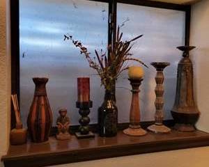 Vintage Home Décor Collection with Vases, Candle Holders & Growler