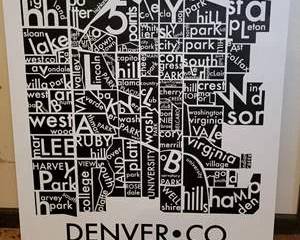 Denver, CO Neighborhood Typography Wall Art