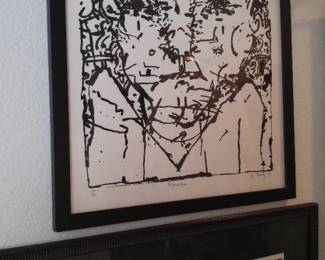 Robert Brady Print, Squeeze 12/50 '78, James Estey original watercolor