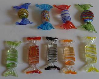 Vintage Murano glass candies and vintage Italian candies
