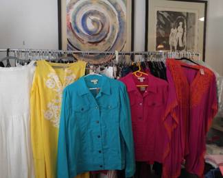 womens clothes over 150 pieces, size L, XL, womens 14(L) -16 (XL), most new with tags