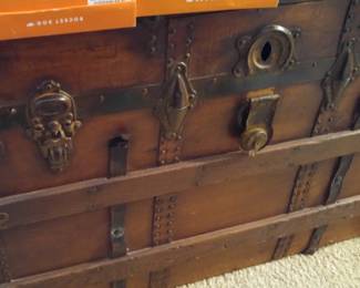 1800's wooden trunk with historical documentation