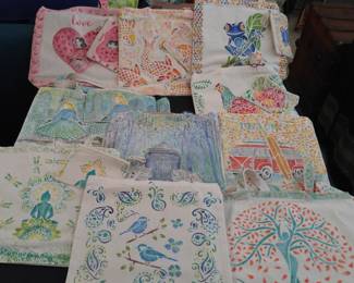 Hand painted Canvas Bags, signed by artist- new