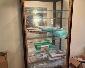 Pulaski Lighted Curio Cabinet with Mirrored Back