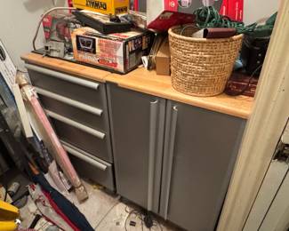 Garage Storage Cabinet with Workbench Top
