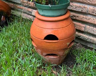 Craven Pottery Red Clay LP6 Large 6 Pocket Terracotta Strawberry Jar