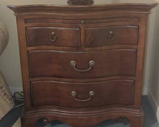 Thomasville Cherry Nightstand with Drawer and Cabinet