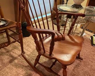 Ethan Allen Windsor Style Spindle Back Rocking Chair
