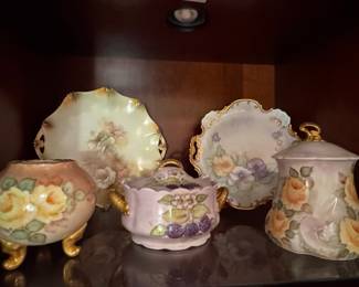 Hand-Painted Porcelain Decorative Set - RS Prussia, Limoges, Noritake, Bavaria Style