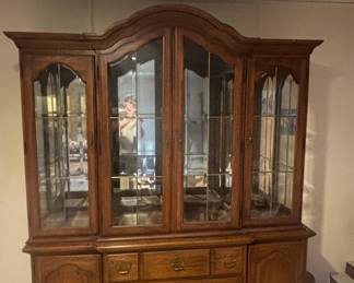Vintage Thomasville Cherry China Cabinet and Buffet
